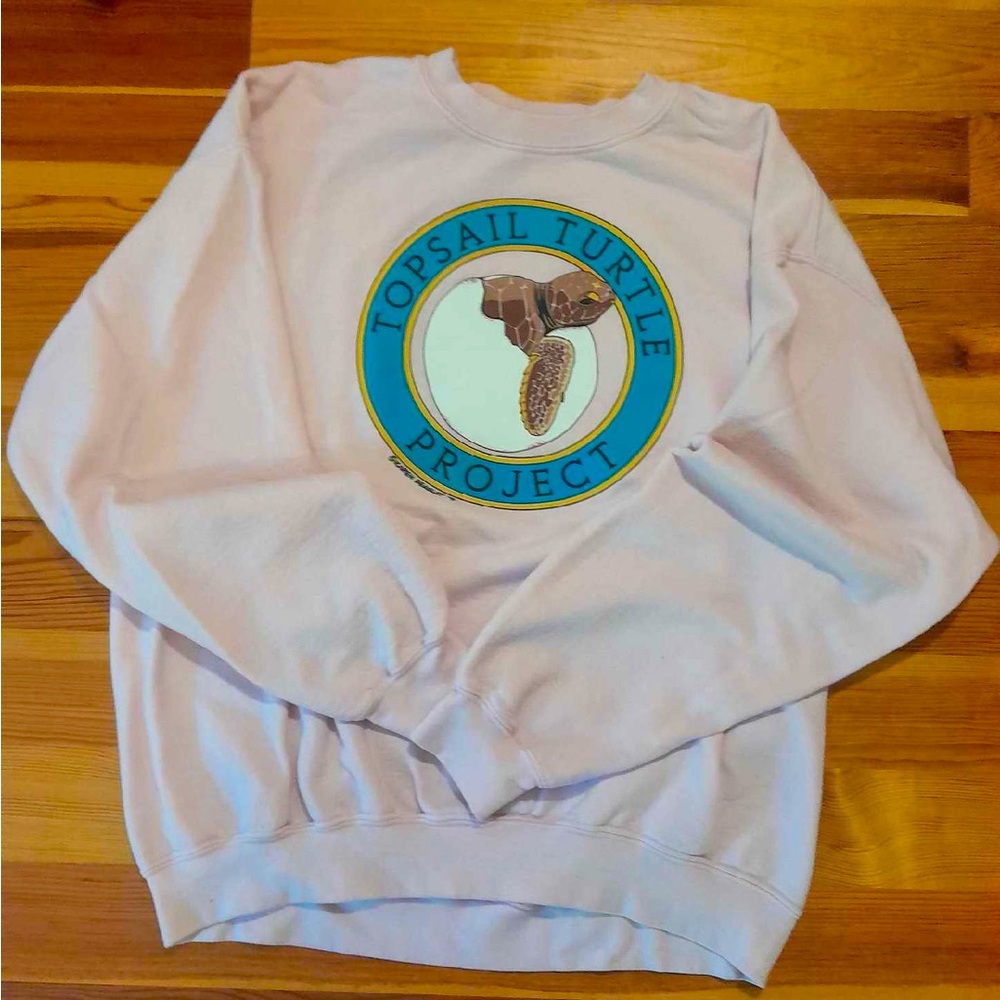 Light Pink Topsail Turtle Project North Carolina Crewneck Sweatshirt Size Large